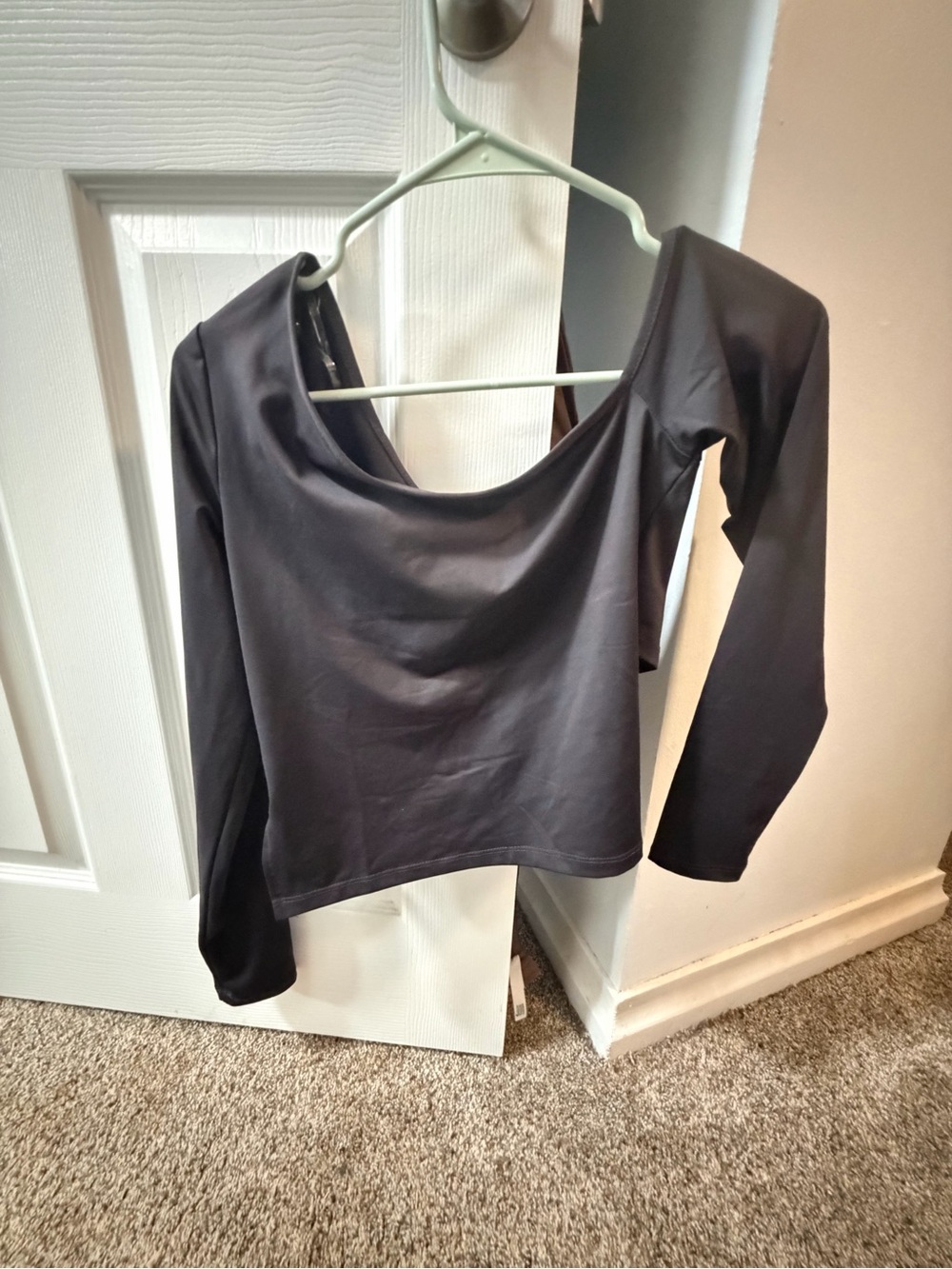 Cotton On Black Long Sleeve Scoop Neck Top